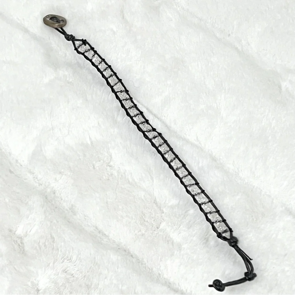 Adjustable Faceted Crystal Bracelet